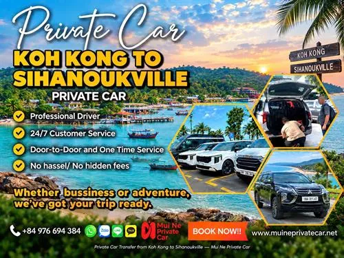 Koh Kong to Sihanoukville Private Car Transfer